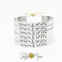 Load image into Gallery viewer, Design Your Own Coordinates Cuff (Skinny)