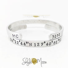 Load image into Gallery viewer, Design Your Own Coordinates Cuff (Skinny)