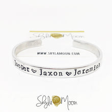 Load image into Gallery viewer, Personalized Cuff Bracelet, Children's Name Jewelry (Skinny Cuff)