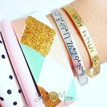 Load image into Gallery viewer, Personalized Cuff Bracelet, Children's Name Jewelry (Skinny Cuff)