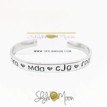 Load image into Gallery viewer, Initials Cuff Bracelet (Skinny Cuff)