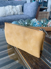 Load image into Gallery viewer, Nubuck Mustard Crossbody Clutch Purse
