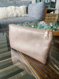 Rose Gold Crossbody Clutch Purse