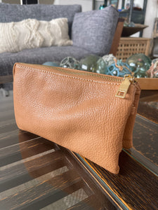 Camel Crossbody Clutch Purse