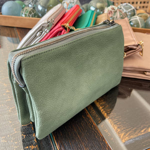 Hunter Green Crossbody Clutch Purse