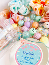 Load image into Gallery viewer, Bead Party To-Go Kit in &#39;Spring Has Sprung&#39; with Hair Scrunchies

