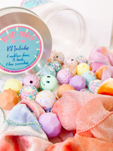 Bead Party To-Go Kit in 'Spring Has Sprung' with Hair Scrunchies