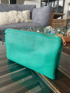 Emerald Green Crossbody Clutch Purse