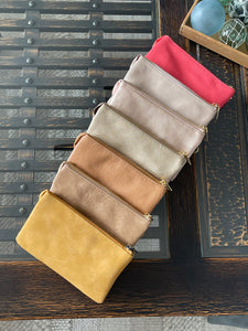 Camel Crossbody Clutch Purse