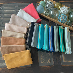 Camel Crossbody Clutch Purse