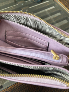 Metallic Purple Crossbody Clutch Purse