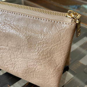 Latte Crossbody Clutch Purse