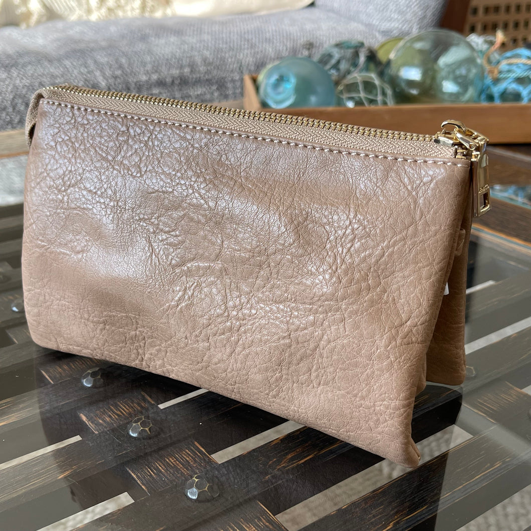 Latte Crossbody Clutch Purse