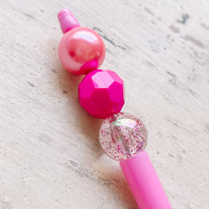 Bead Pen Pink Kisses