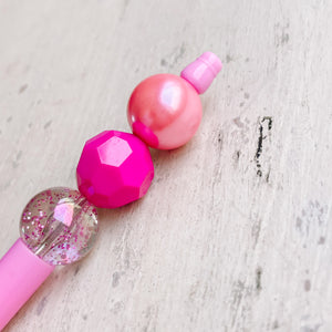 Bead Pen Pink Kisses