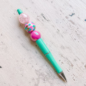 Bead Pen Teal Mermaid