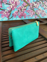 Load image into Gallery viewer, Aqua Crossbody Clutch Purse
