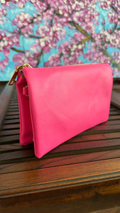 Hot Pink Crossbody Clutch Purse
