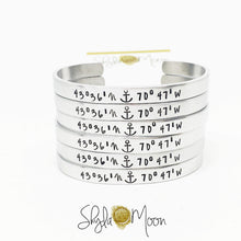 Load image into Gallery viewer, Design Your Own Coordinates Cuff (Skinny)
