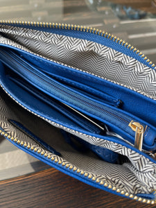 Cobalt Blue Crossbody Clutch Purse