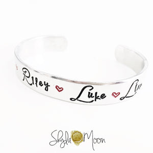 Mother's Cuff Bracelet (Medium Cuff)