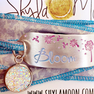 Bloom Dandelion Boho Silk Wrap Bracelet