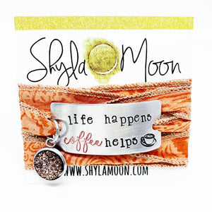 Enjoy The Journey (Hibiscus) <b>Step #1</b> for Wrap Bracelet <b> Ready To Ship</b>