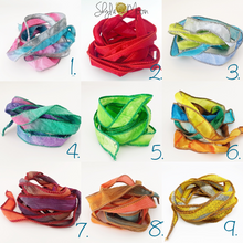 Load image into Gallery viewer, Boho Silk Wrap Bracelet with Custom Wording
