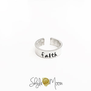 Adjustable Ring Hand Stamped