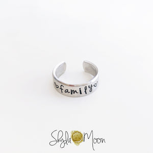 Adjustable Ring Hand Stamped