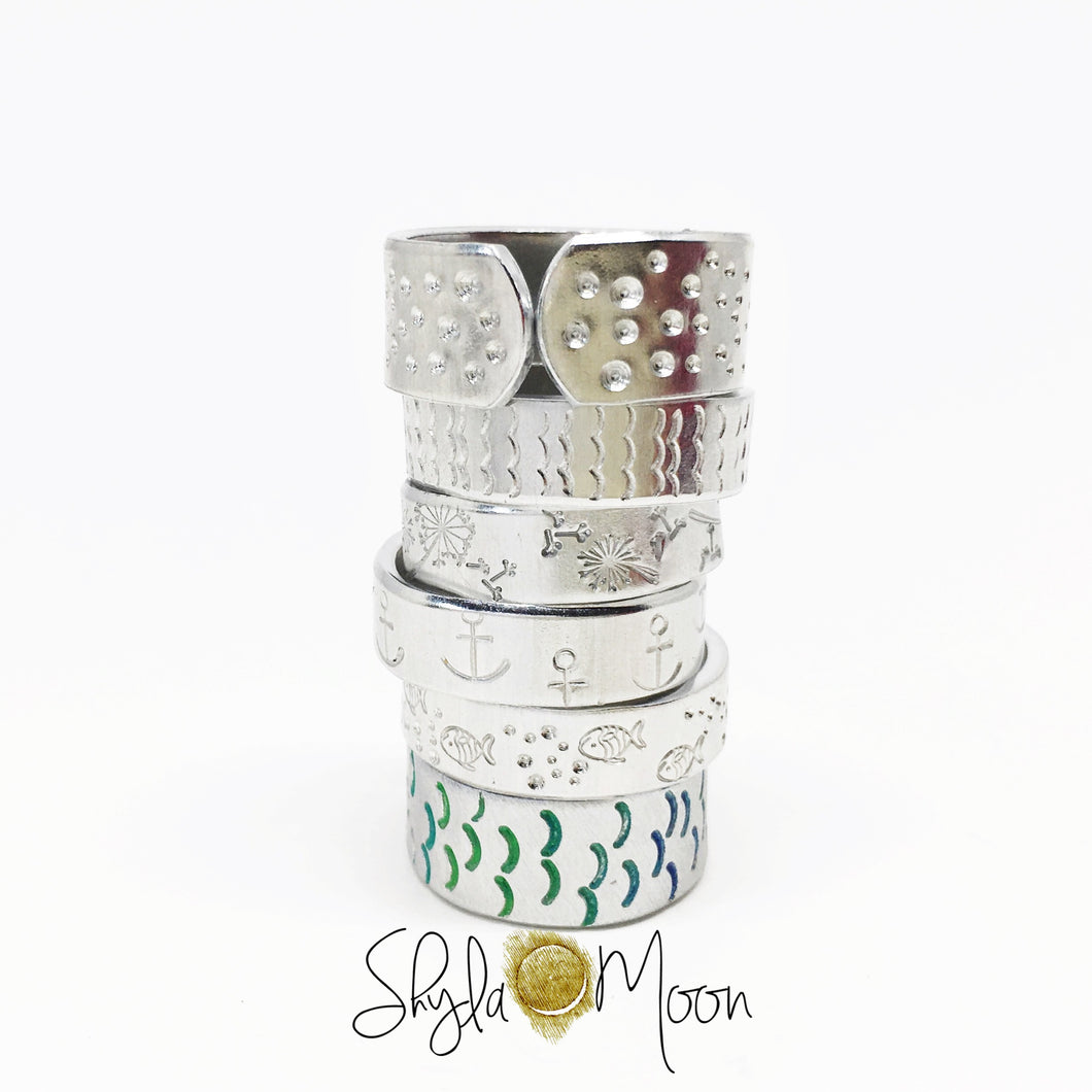 Adjustable Ring Hand Stamped