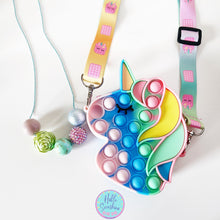 Load image into Gallery viewer, Unicorn Head Popit Crossbody Bag
