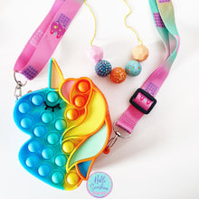 Load image into Gallery viewer, Unicorn Head Popit Crossbody Bag
