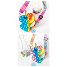 Load image into Gallery viewer, Unicorn Head Popit Crossbody Bag
