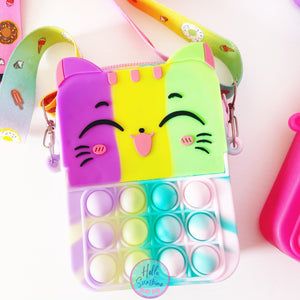 Cat Pop-able Crossbody Bag Rectangle Shape