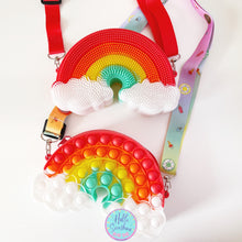 Load image into Gallery viewer, Medium Rainbow Pop-able Pop Sensory Crossbody Bag

